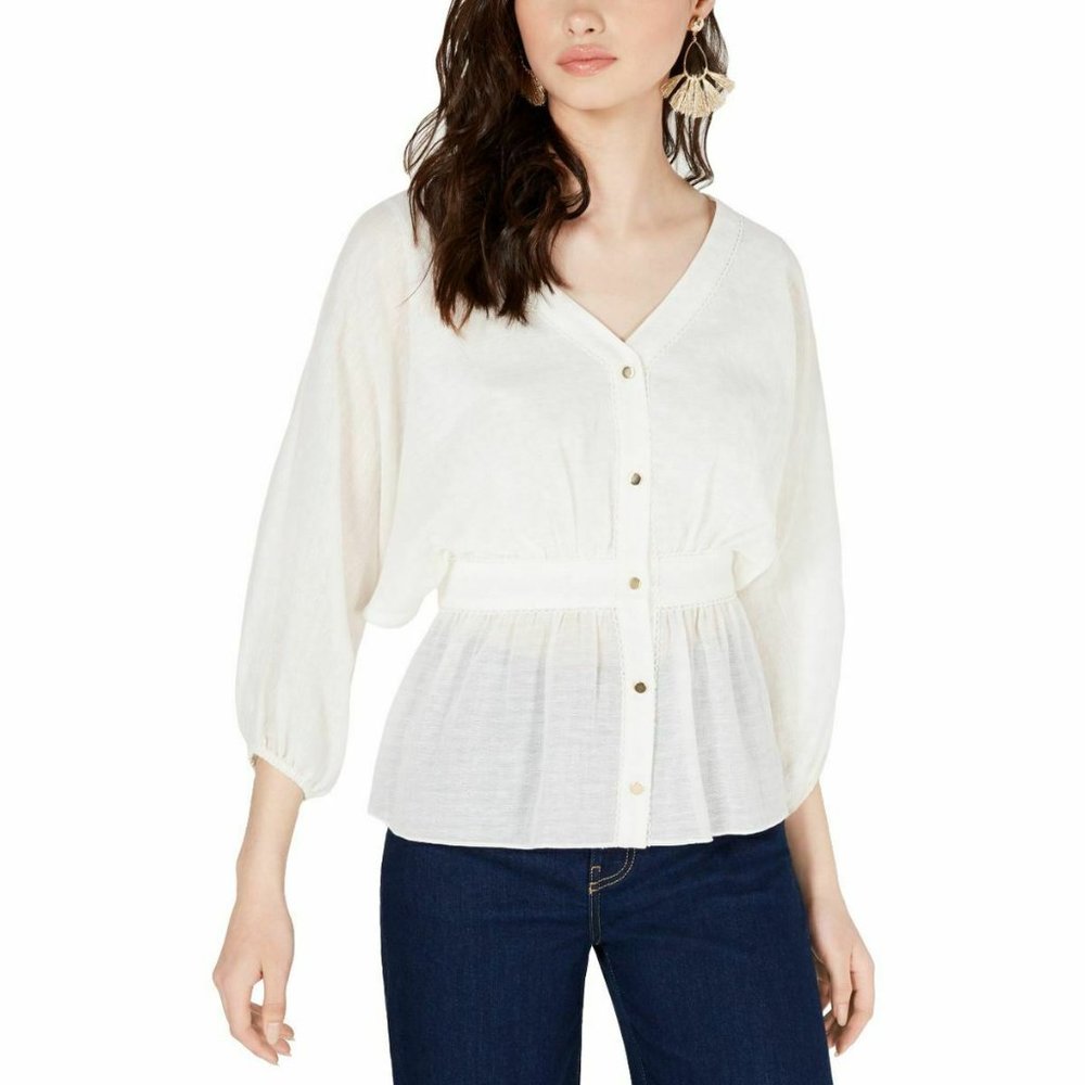 TRINA TURK Women's Eyelet Stitch Scalloped-trim Bu